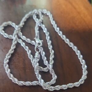 Sold Silver Rope Chain Necklace